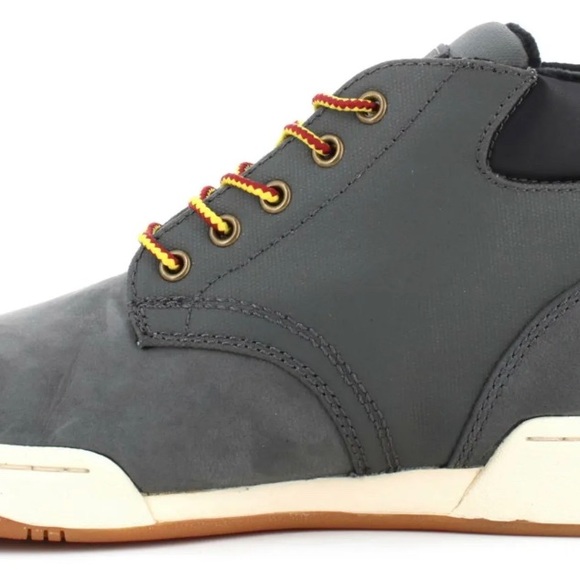 🆕Polo Ralph Lauren leather & synthetic ankle SNEAKER BOOT-BO-LCB gray/wht/blk 8 - Picture 13 of 13